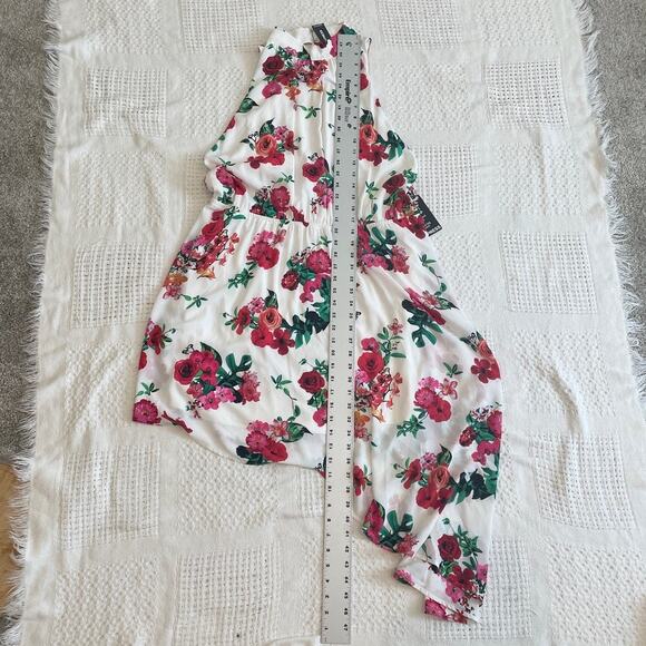 Express XL halter asymmetrical sleeveless floral dress D3 2861 - Picture 4 of 9